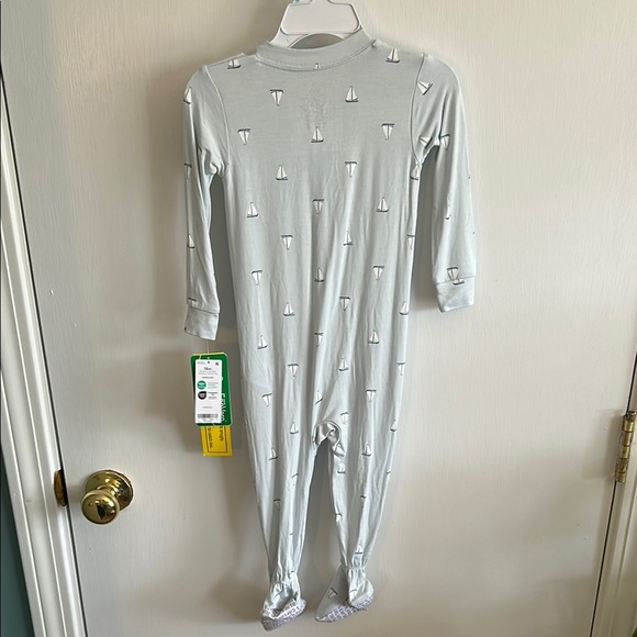 Carter's Light Blue Sailboat Print two wat zip pajamas - Picture 4 of 4